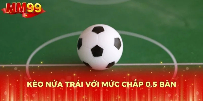 Kèo nửa trái với mức chấp 0.5 bàn